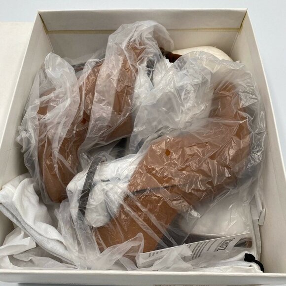 Schutz Whisky brown Suede Nubuck high heel ankle strap pointy Booties Size 5 - Picture 6 of 6